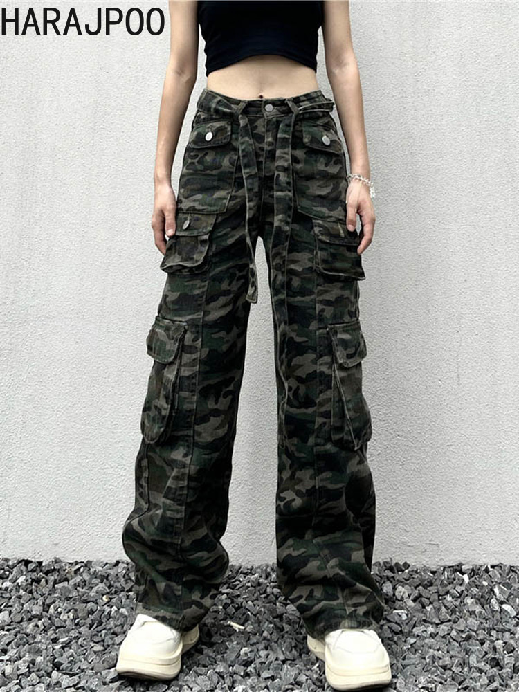 Women's Pants s American Retro Overalls Casual Autumn Camouflage Design Sense Niche Drooping Trousers Loose Wide leg Trendy 221011
Women's Pants s American Retro Overalls Casual Autumn Camouflage Design Sense Niche Drooping Trousers Loose Wide leg Trendy 221011