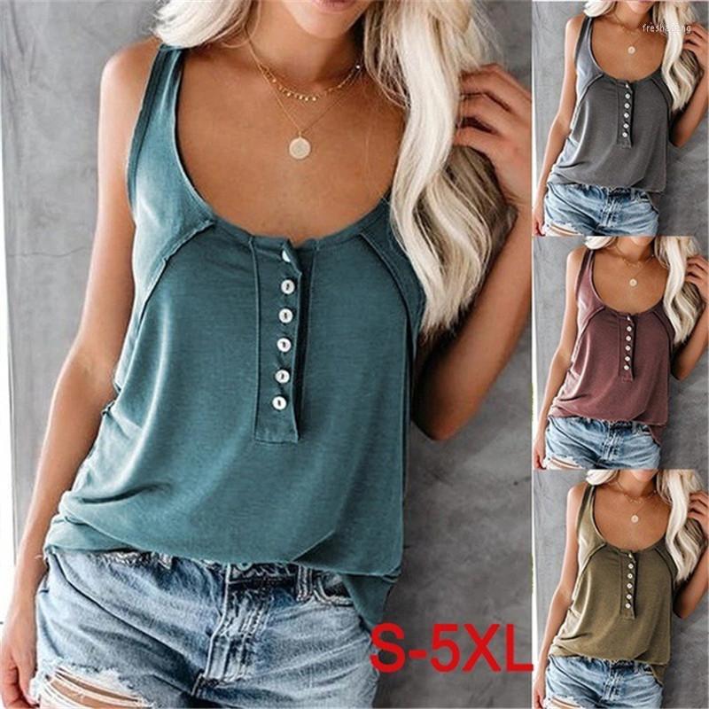 Women' Tanks Women Summer Solid Color Camis Patchwork Design Single-Breasted Decor O-Neck Sleeveless Casual Pullovers Top For Streetwear, Blue
Women' Tanks Women Summer Solid Color Camis Patchwork Design Single-Breasted Decor O-Neck Sleeveless Casual Pullovers Top For Streetwear, Blue