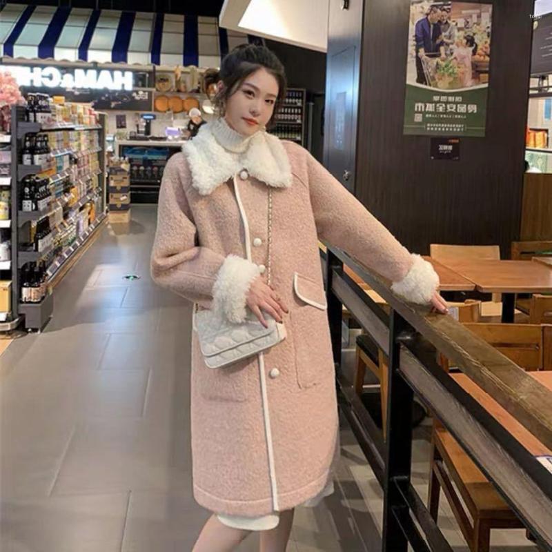 Women' Fur Heydress Long Women Soft Imitation Lambs Wool Coats Sweet Pocket Design Overcoat Woman Turn Down Collar Outerwear Jacket, Beige
Women' Fur Heydress Long Women Soft Imitation Lambs Wool Coats Sweet Pocket Design Overcoat Woman Turn Down Collar Outerwear Jacket, Beige