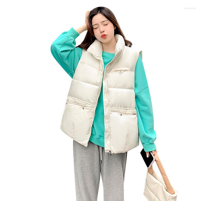 Women's Vests Down Cotton Vest Women Vintage Sleeveless Puffer Jacket Korean Fashion Stand Collar Autumn Winter Waistcoat, Black
Women's Vests Down Cotton Vest Women Vintage Sleeveless Puffer Jacket Korean Fashion Stand Collar Autumn Winter Waistcoat, Black