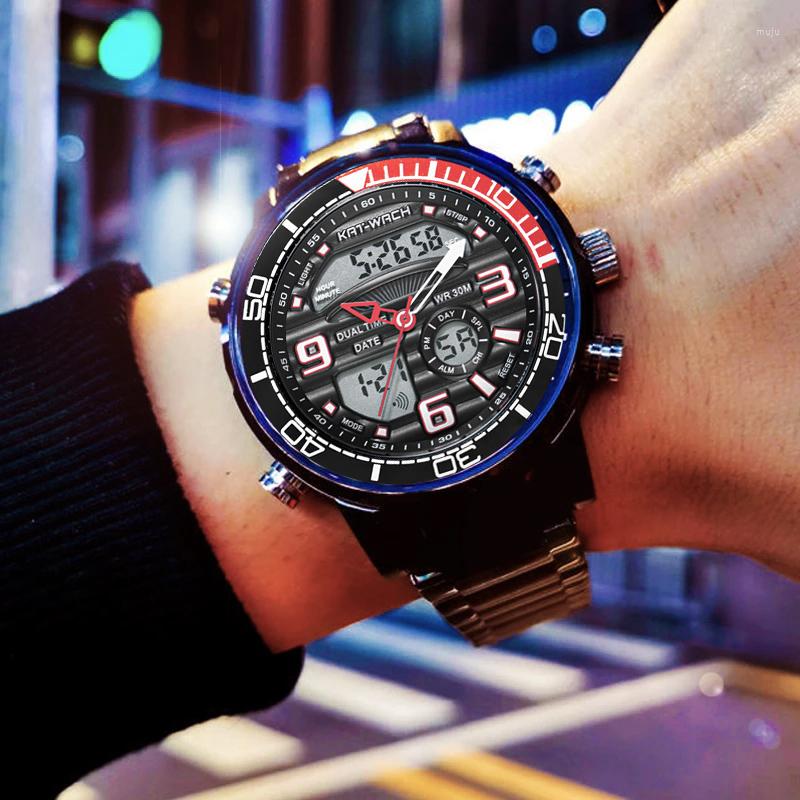 Wristwatches Chronograph Luxury Watches Men Sports Stainless Steel Watch Military Waterproof Male Relogio Masculino
Wristwatches Chronograph Luxury Watches Men Sports Stainless Steel Watch Military Waterproof Male Relogio Masculino