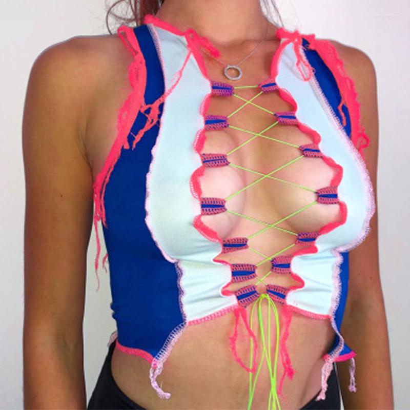 Women's Tanks Patchwork Lace Up Tie Tank Top Women Tees Sleeveless Fashion Club Party Sexy Hollow Bodycon Skinny Vest Autumn, Blue
Women's Tanks Patchwork Lace Up Tie Tank Top Women Tees Sleeveless Fashion Club Party Sexy Hollow Bodycon Skinny Vest Autumn, Blue