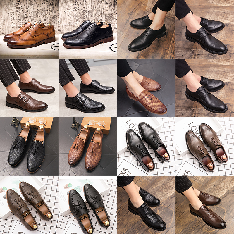 Luxury brogue oxford shoes pointed toe leather shoes lace up buckle tassel pattern high end men's fashion formal casual slip on shoes various size, 19885 brown
Luxury brogue oxford shoes pointed toe leather shoes lace up buckle tassel pattern high end men's fashion formal casual slip on shoes various size, 19885 brown