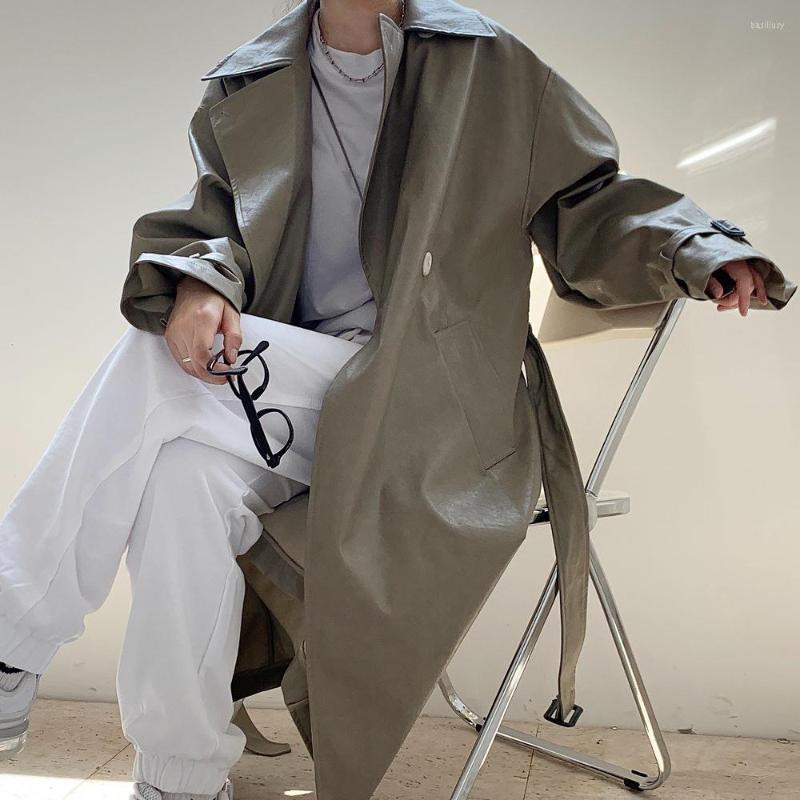 Women' Leather Autumn Long Oversized Trench Coat For Women 2022 Sleeve Sashes Loose Faux Coats Fashion, Black
Women' Leather Autumn Long Oversized Trench Coat For Women 2022 Sleeve Sashes Loose Faux Coats Fashion, Black