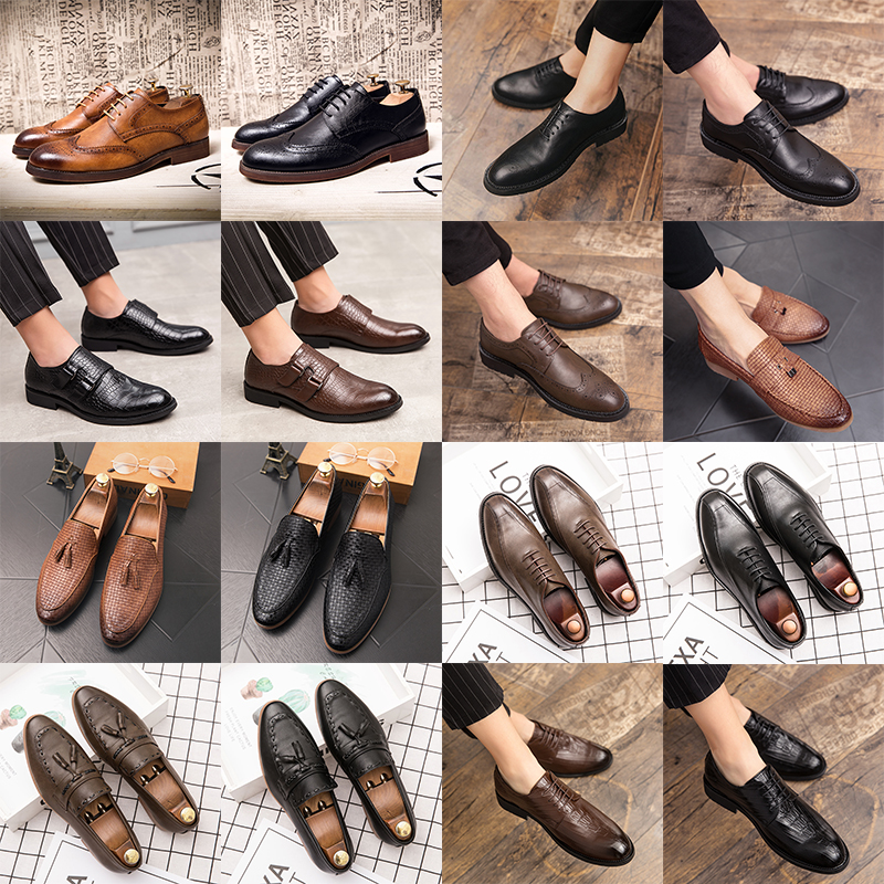 Luxury brogue oxford pointed toe leather shoes lace up buckle tassel woven pattern high end men's fashion formal casual leather shoes various sizes, 19885 brown
Luxury brogue oxford pointed toe leather shoes lace up buckle tassel woven pattern high end men's fashion formal casual leather shoes various sizes, 19885 brown