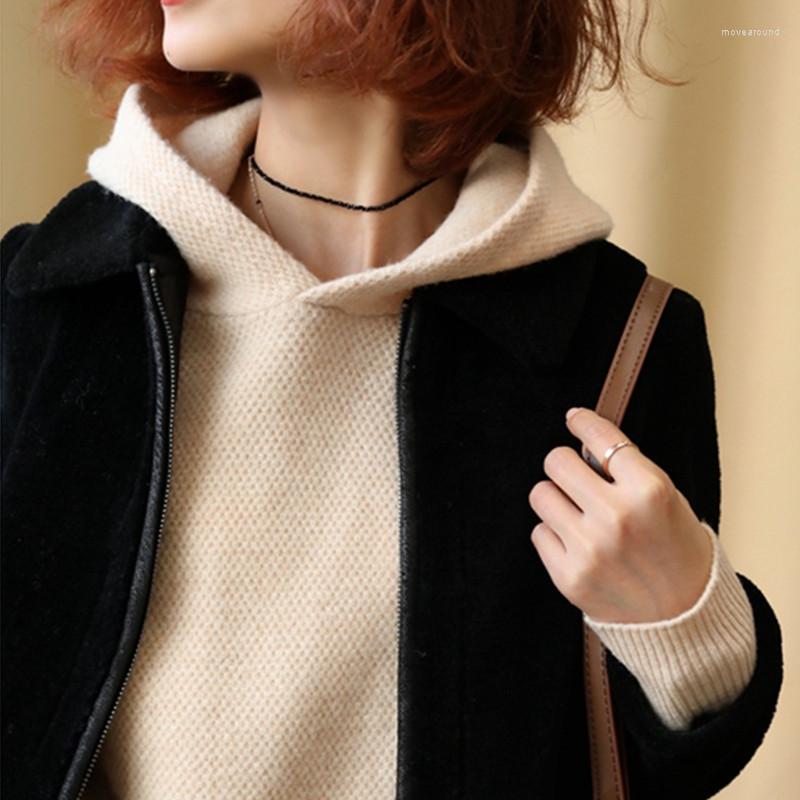 Women' Sweaters 2022 Cashmere Hoodie Women' Casual Loose Wool Knit Sweater In Solid Color With Base, White
Women' Sweaters 2022 Cashmere Hoodie Women' Casual Loose Wool Knit Sweater In Solid Color With Base, White