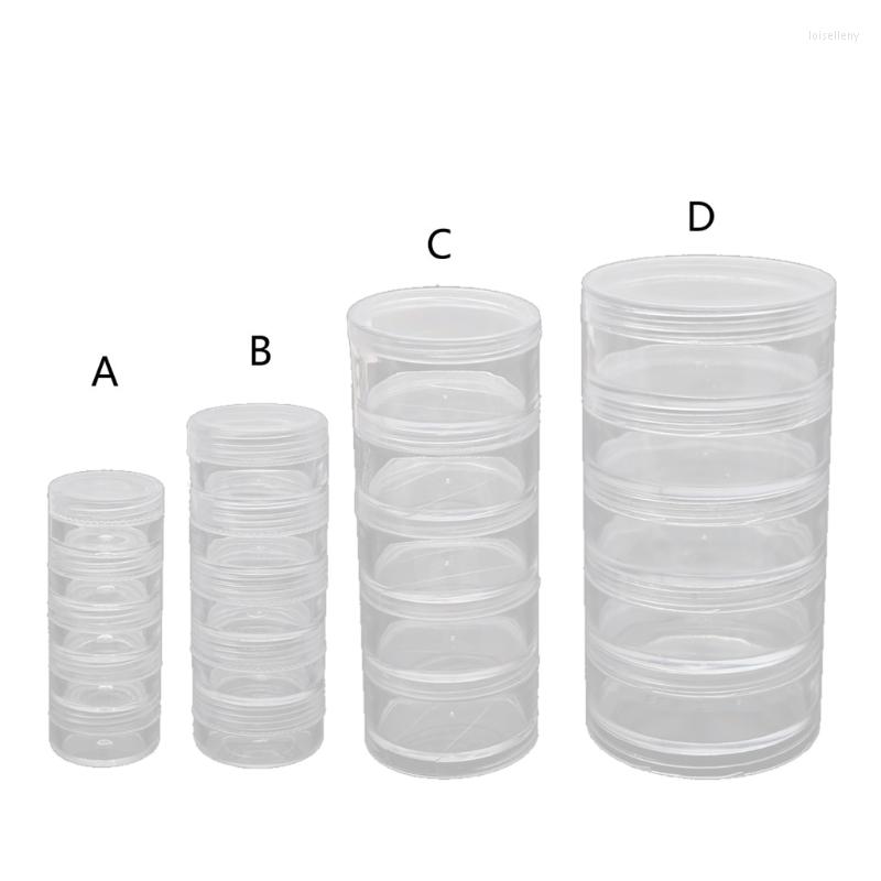 Jewelry Pouches 1 Set 5 Layer Cylinder Stackable Bead Containers Plastic Round Clear Storage Jar Box For Beads Buttons Crafts Small Item
Jewelry Pouches 1 Set 5 Layer Cylinder Stackable Bead Containers Plastic Round Clear Storage Jar Box For Beads Buttons Crafts Small Item