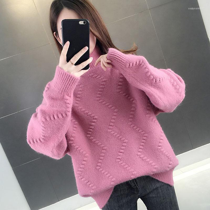 Women's Sweaters Korean Loose Turtleneck Long Sleeve Elasticity Knitted Sweater Jumpers Women Autumn 2022 Wave Pattern Pullover Pull Femme, Blue
Women's Sweaters Korean Loose Turtleneck Long Sleeve Elasticity Knitted Sweater Jumpers Women Autumn 2022 Wave Pattern Pullover Pull Femme, Blue
