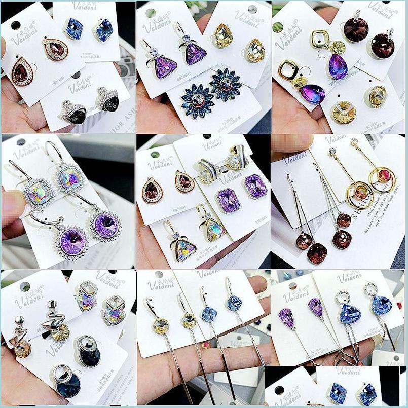 Charm High Quality 925 Sier Exquisite Crystal Earrings For Women Best Gift Fashion Diamond Jewelry Mix Style Wholesale Drop Delivery Dhzch
Charm High Quality 925 Sier Exquisite Crystal Earrings For Women Best Gift Fashion Diamond Jewelry Mix Style Wholesale Drop Delivery Dhzch