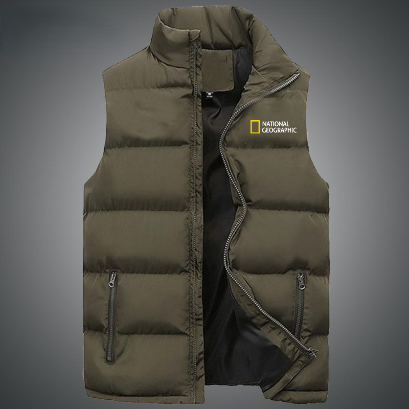 Mens Vests Mens Stand Collar Jacket Zipper Sleeveless Casual Vest Autumn Winter 221010