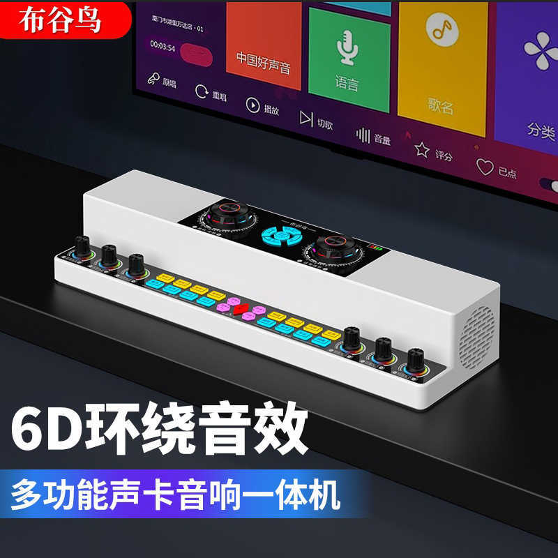 Y6 Cuckoo live singing sound card audio allinone machine indoor and outdoor square dance karaoke wireless Bluetooth speaker