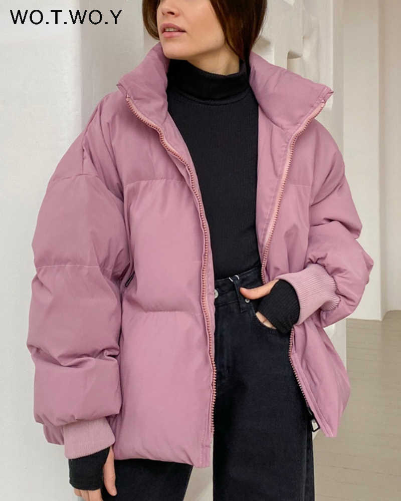 Women's Down Parkas WOTWOY Cotton Liner Thick Bubble Coat Women Oversize Autumn Winter Puffer Jacket Female Trendy Outerwear Cropped Padded Parkas T221011, 21128-khaki
Women's Down Parkas WOTWOY Cotton Liner Thick Bubble Coat Women Oversize Autumn Winter Puffer Jacket Female Trendy Outerwear Cropped Padded Parkas T221011, 21128-khaki