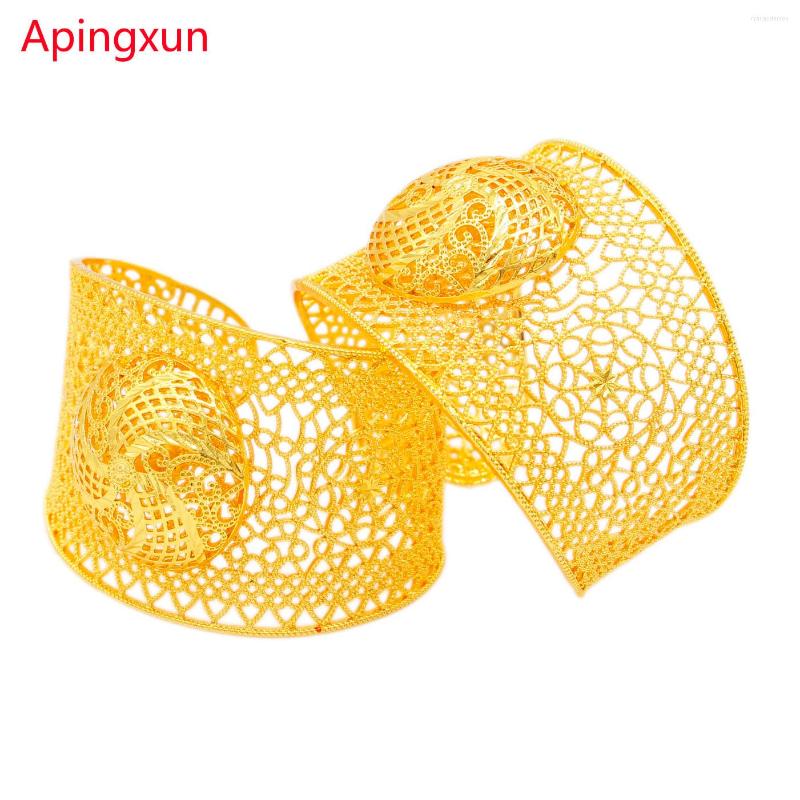 Bangle Apingxun Arrival 24K Gold Color Cyclone French African Dubai Women Girls Luxury Party Jewelry Wife Gift
Bangle Apingxun Arrival 24K Gold Color Cyclone French African Dubai Women Girls Luxury Party Jewelry Wife Gift