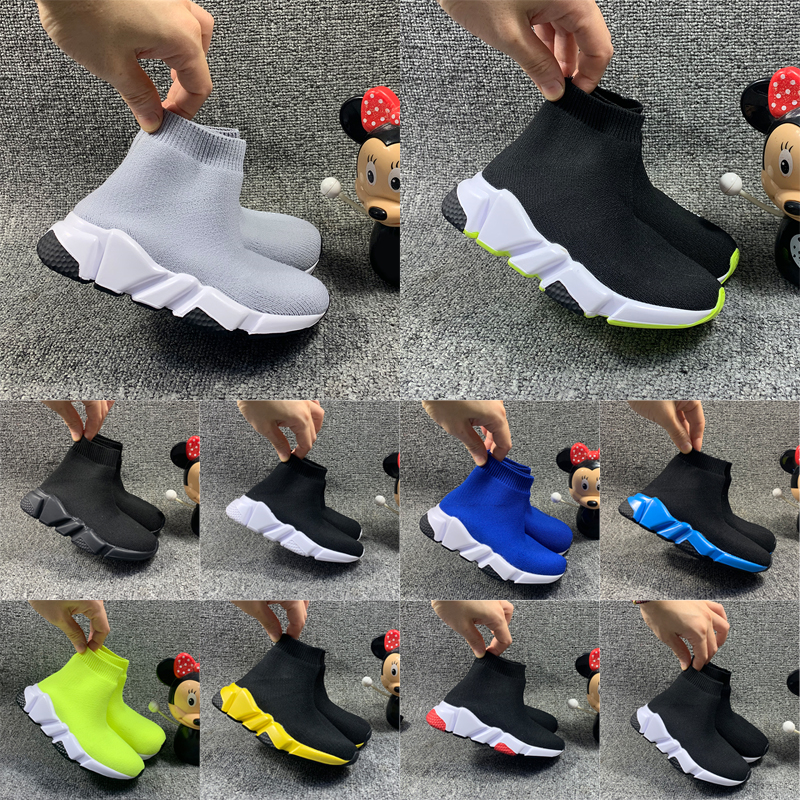 

2022 kids shoes speed high sock runner trainers sneakers boys girls childrens boots fashion sport speed kid shoe toddle desogmer, No box