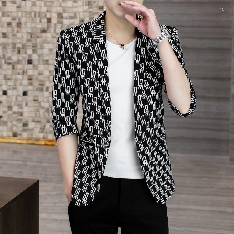Men's Suits DYB&ZACQ Summer Seven-quarter Sleeve Suit Jacket For Men 21 Trend Handsome Midsleeved Casual Short-sleeved Top, Black
Men's Suits DYB&ZACQ Summer Seven-quarter Sleeve Suit Jacket For Men 21 Trend Handsome Midsleeved Casual Short-sleeved Top, Black
