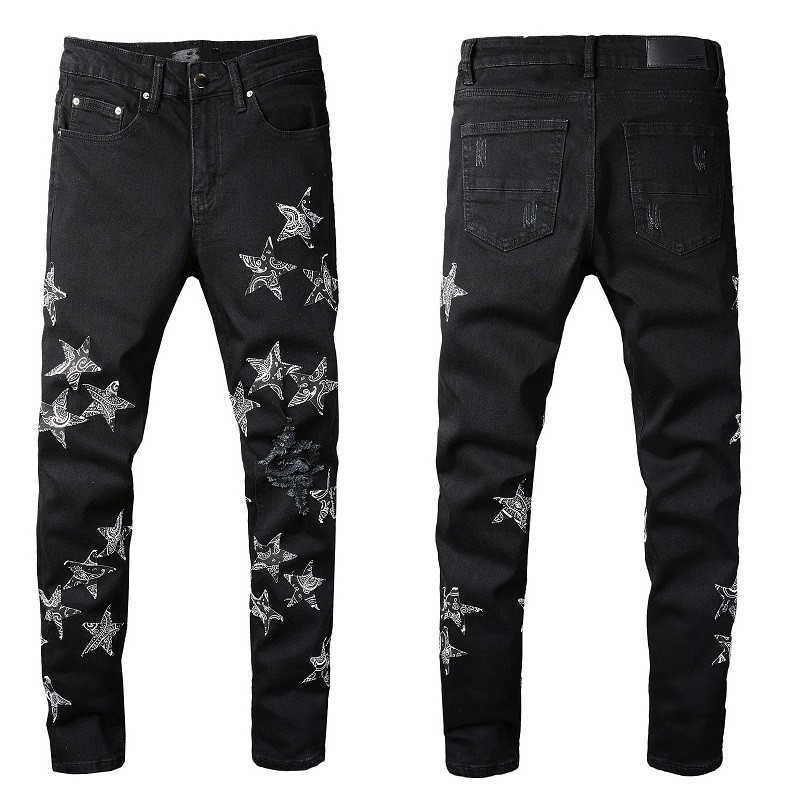 Mens Black Jeans For Guys Knee Ripped Slim Fit Skinny Pants Star Patches Wearing Biker Denim Stretch Motorcycle Male Fit Trendy Long, 826
Mens Black Jeans For Guys Knee Ripped Slim Fit Skinny Pants Star Patches Wearing Biker Denim Stretch Motorcycle Male Fit Trendy Long, 826