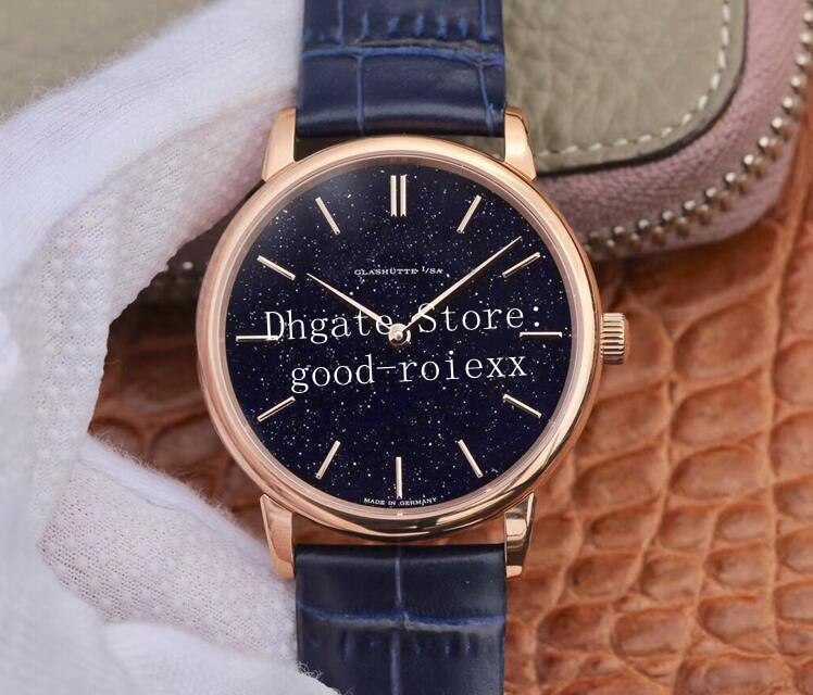 39mm Luxury Rose Gold Watches Men Saxonia Blue Sand Stone Dial Automatic Eta 2892 Watch Men's Calf Leather Band Wristwatches
39mm Luxury Rose Gold Watches Men Saxonia Blue Sand Stone Dial Automatic Eta 2892 Watch Men's Calf Leather Band Wristwatches