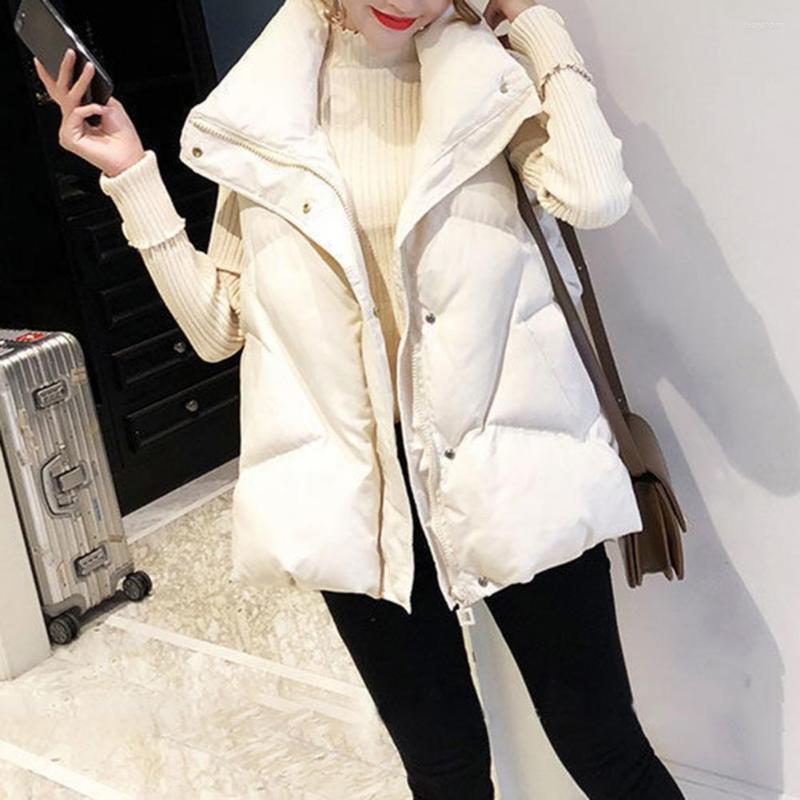 Women's Vests Winter Down Vest Jackets For Women Casual Solid Sleeveless Side Pockets Cotton Padded Coats Long Waistcoat Female Chaquetas, Beige
Women's Vests Winter Down Vest Jackets For Women Casual Solid Sleeveless Side Pockets Cotton Padded Coats Long Waistcoat Female Chaquetas, Beige
