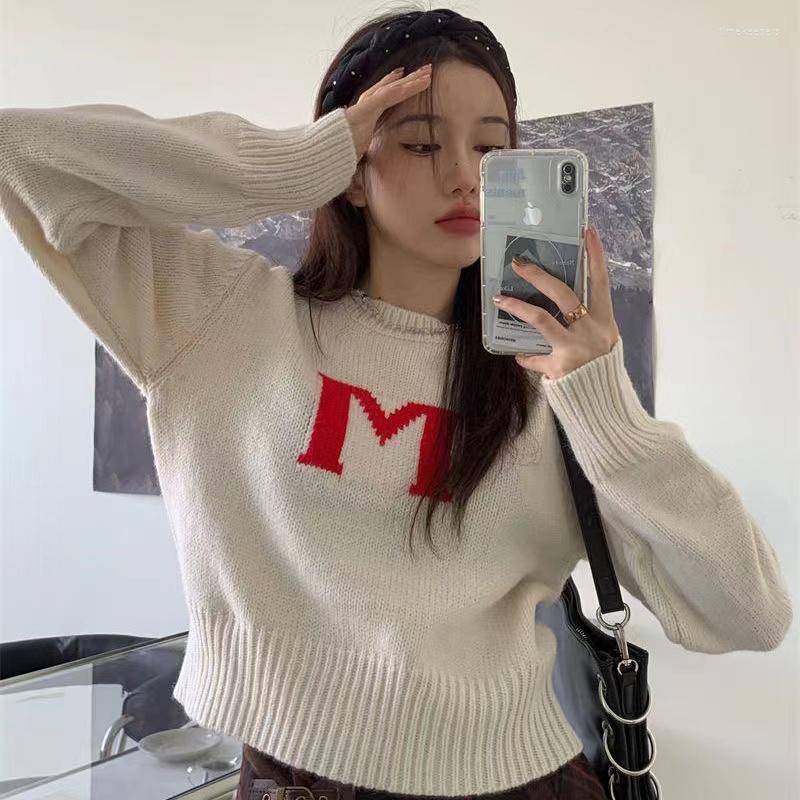 Women' Sweaters Autumn Winter Fashion Letter Jacquard Knitted Pullovers Sweater Women Korean Female Loose Long Sleeve Casual Cropped Jumper, Beige
Women' Sweaters Autumn Winter Fashion Letter Jacquard Knitted Pullovers Sweater Women Korean Female Loose Long Sleeve Casual Cropped Jumper, Beige