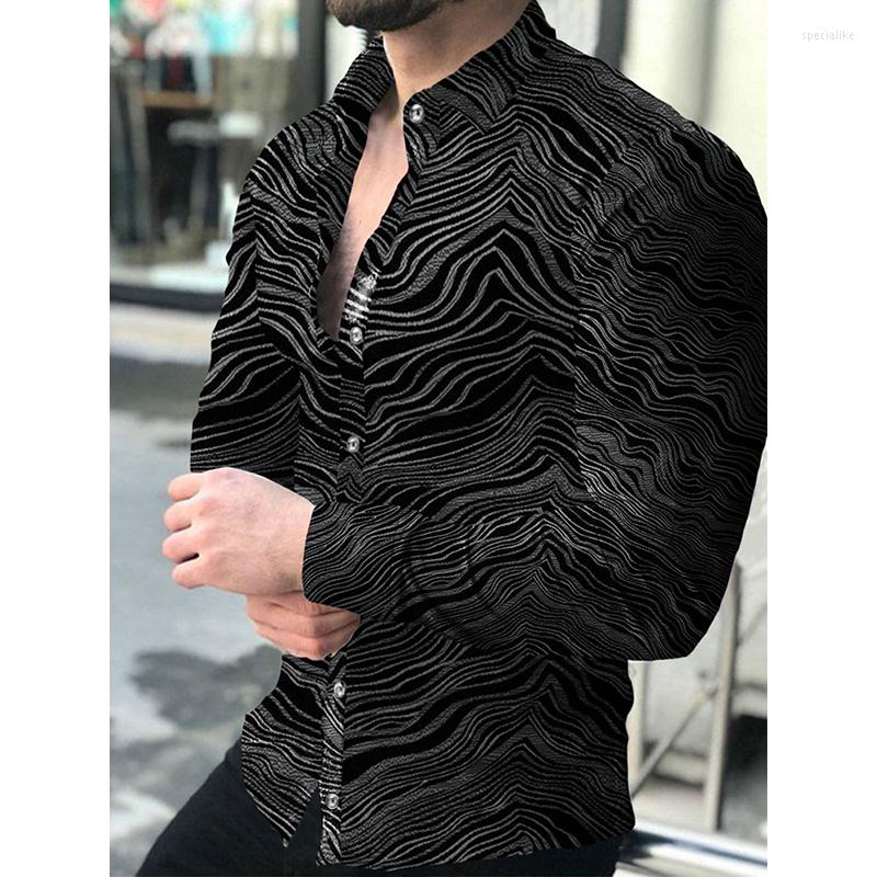 Men' Casual Shirts Autumn Fashion Men Luxury Shirt Stripe Print Long Sleeve Tops Men' Clothing Club Cardigan Blouses High Quality, Cx163
Men' Casual Shirts Autumn Fashion Men Luxury Shirt Stripe Print Long Sleeve Tops Men' Clothing Club Cardigan Blouses High Quality, Cx163