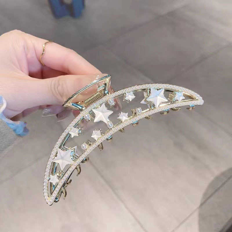 Hair Clips Korean Super Fairy Moon Shark Clip Temperament Star Large Hair Grasping Net Red Pearl Fringe
Hair Clips Korean Super Fairy Moon Shark Clip Temperament Star Large Hair Grasping Net Red Pearl Fringe