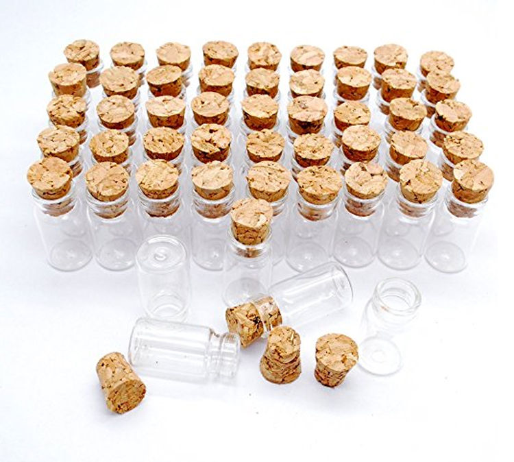 Transparent Glass Drifting Bottle DIY Cork Stopper 0.5ml 1ml 2ml 3ml 4ml 5ml 6ml 7ml 10ml 15ml 20ml - view 4