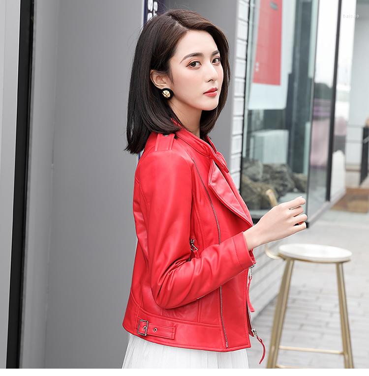 Women' Leather 2022 Spring Free Fashion Women Genuine Jacket. Slim Short Sheepskin Coat.motor Style.quality Sales, Black
Women' Leather 2022 Spring Free Fashion Women Genuine Jacket. Slim Short Sheepskin Coat.motor Style.quality Sales, Black