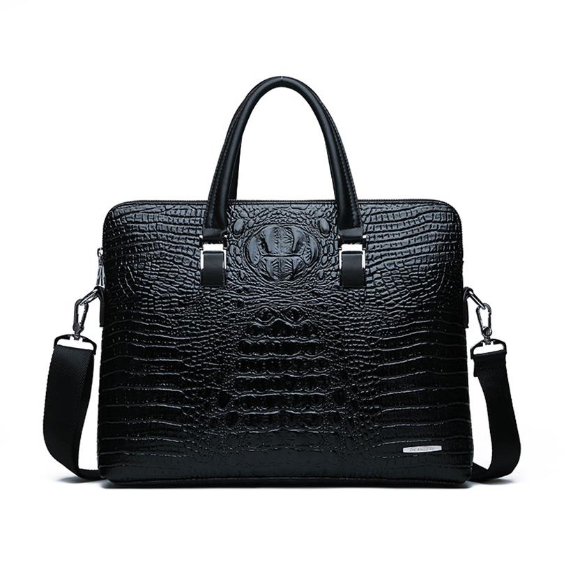 Mens Leather Business Briefcase Alligator Male Fashion Shoulder Bags Messenger Bag Boy Casual Tote Computer2081, Black
Mens Leather Business Briefcase Alligator Male Fashion Shoulder Bags Messenger Bag Boy Casual Tote Computer2081, Black