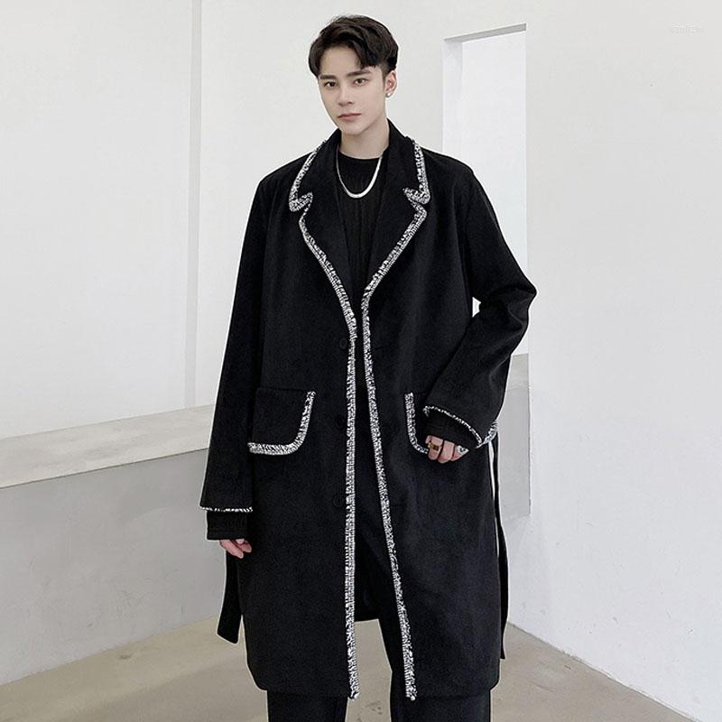 Men's Wool Men Edging Splice Casual Loose Long Thicken Woolen Trench Coat Male Streetwear Vintage Windbreaker Cloak Jacket Overcoat, 1229
Men's Wool Men Edging Splice Casual Loose Long Thicken Woolen Trench Coat Male Streetwear Vintage Windbreaker Cloak Jacket Overcoat, 1229