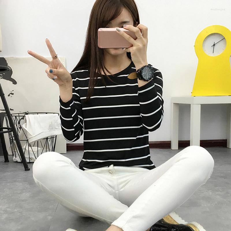 Women's T Shirts Women Tops Tees Fashion Spring Striped Tee For Womens Casual Long Sleeve T-Shirt Slim O-Neck Female, White
Women's T Shirts Women Tops Tees Fashion Spring Striped Tee For Womens Casual Long Sleeve T-Shirt Slim O-Neck Female, White