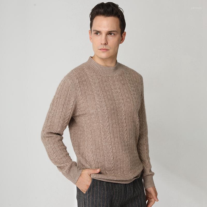 Men's Sweaters Premium Menswears Fashion Goat Cashmere Knitted Jumpers Male Winter Thicker Soft Knit Tops, Khaki
Men's Sweaters Premium Menswears Fashion Goat Cashmere Knitted Jumpers Male Winter Thicker Soft Knit Tops, Khaki