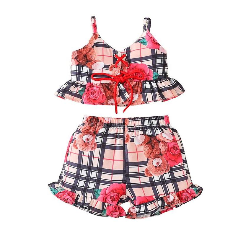 Clothing Sets Suits Clothes Kids Coat Outfits Children Wear Girls Summer Sling Sleeveless Plaid Casual Cartoon Bear Shorts E16977, C1
Clothing Sets Suits Clothes Kids Coat Outfits Children Wear Girls Summer Sling Sleeveless Plaid Casual Cartoon Bear Shorts E16977, C1
