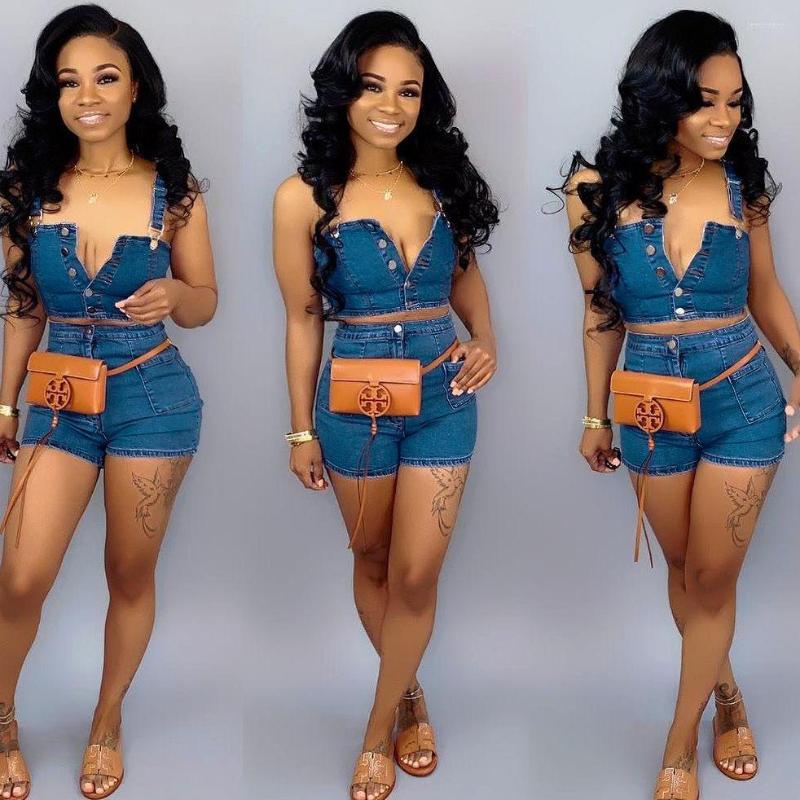 Women' Tracksuits MUDAN Ladies Denim Suit Casual Fashion Camisole Top Ultra Shorts 2-Piece Set, Blue
Women' Tracksuits MUDAN Ladies Denim Suit Casual Fashion Camisole Top Ultra Shorts 2-Piece Set, Blue