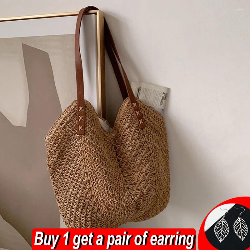 Evening Bags Summer Straw Bag For Women Rattan Shoulder Large Capacity Beach Woven Handmade Handbag Shopper Totes Sac, Beige
Evening Bags Summer Straw Bag For Women Rattan Shoulder Large Capacity Beach Woven Handmade Handbag Shopper Totes Sac, Beige