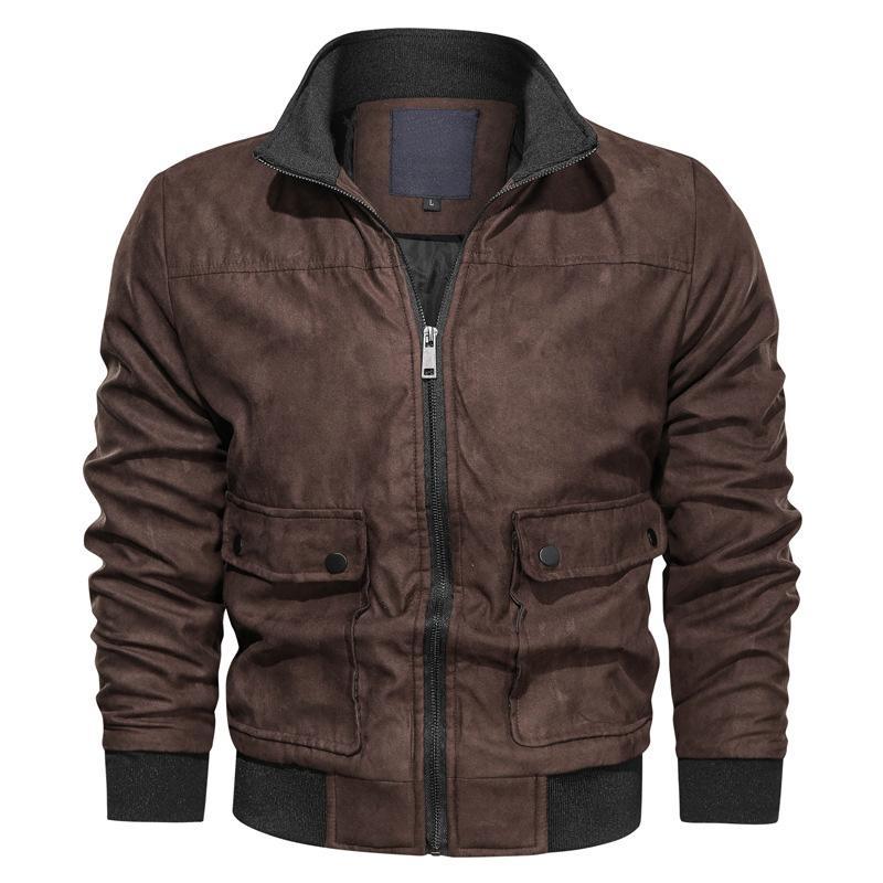 New Jacket Men Stand Collar Multi-Pocket Suede Jacket Slim Fit Mens Bomber Casual Motorcycle Coat Casual Style, Coffee
New Jacket Men Stand Collar Multi-Pocket Suede Jacket Slim Fit Mens Bomber Casual Motorcycle Coat Casual Style, Coffee