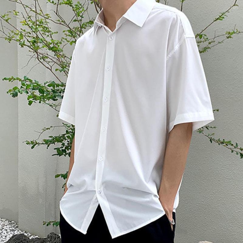 Men's Casual Shirts Solid Color Turn-down Collar Men Shirt Breathable Half Sleeve Simple Summer Loose Top For Daily Wear, White
Men's Casual Shirts Solid Color Turn-down Collar Men Shirt Breathable Half Sleeve Simple Summer Loose Top For Daily Wear, White
