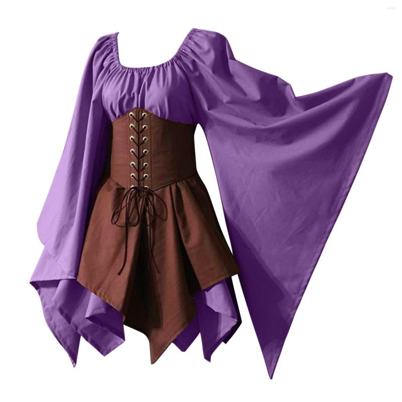 Casual Dresses Vestidos Floral Fashion Medieval Costume For Womens Trumpet Sleeve Irish Shirt Dress With Corset Traditional, Black
Casual Dresses Vestidos Floral Fashion Medieval Costume For Womens Trumpet Sleeve Irish Shirt Dress With Corset Traditional, Black