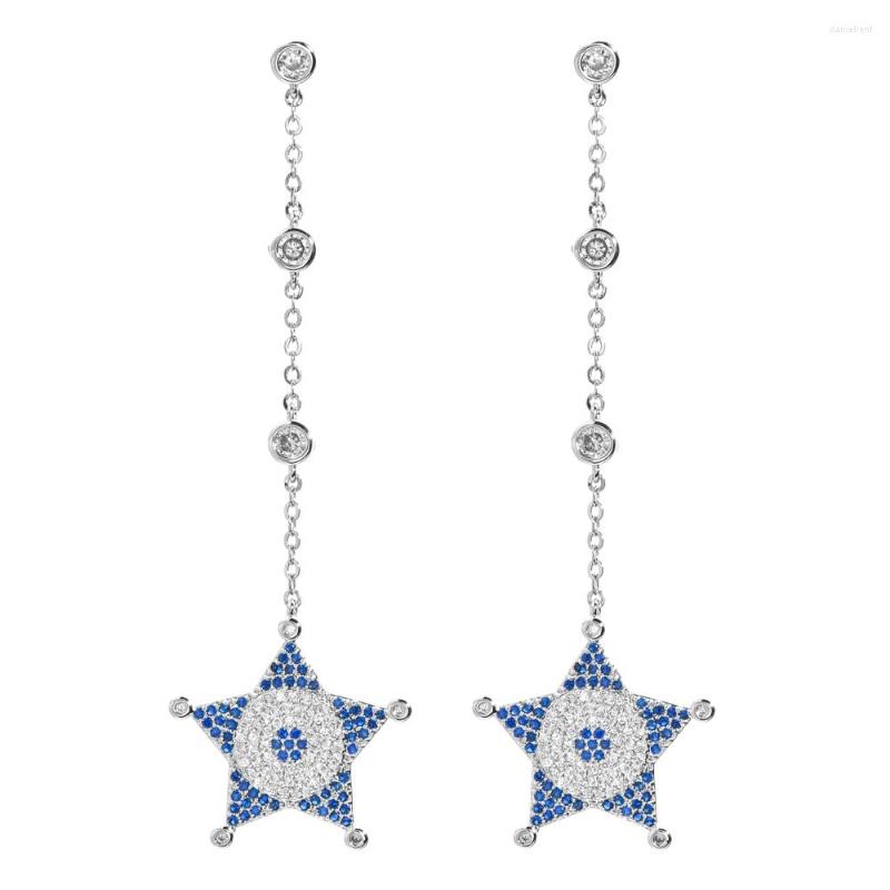 Dangle Earrings 2022 Fashion Temperament Five-pointed Star Long Fringed Zircon Female/girl Wedding Party Jewelry Gift ER-368
Dangle Earrings 2022 Fashion Temperament Five-pointed Star Long Fringed Zircon Female/girl Wedding Party Jewelry Gift ER-368