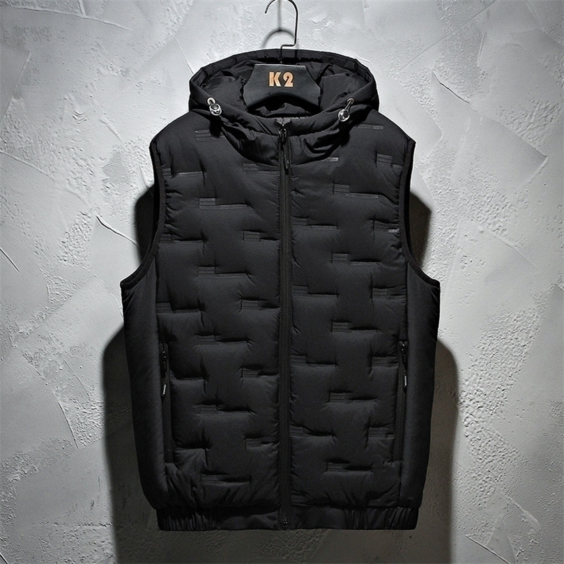 Mens Vests Winter Hooded Vest Men Pleated Solid Padded Vest Windproof Warm Sleeveless Jacket Homme Casual Waistcoat Thicken Parkas Male 221010, Khaki
Mens Vests Winter Hooded Vest Men Pleated Solid Padded Vest Windproof Warm Sleeveless Jacket Homme Casual Waistcoat Thicken Parkas Male 221010, Khaki