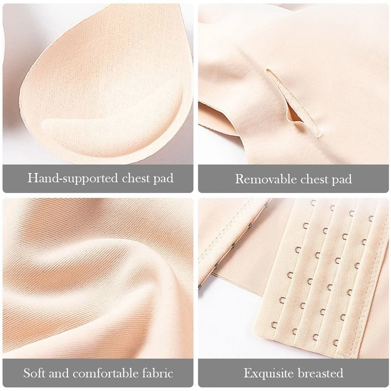 Waist Tummy Shaper Women 3-in-1 Body Shapewear Posture Corrector Underwear Control Back Support Push Up Bra Vest Slim Tank Top Corset 221011