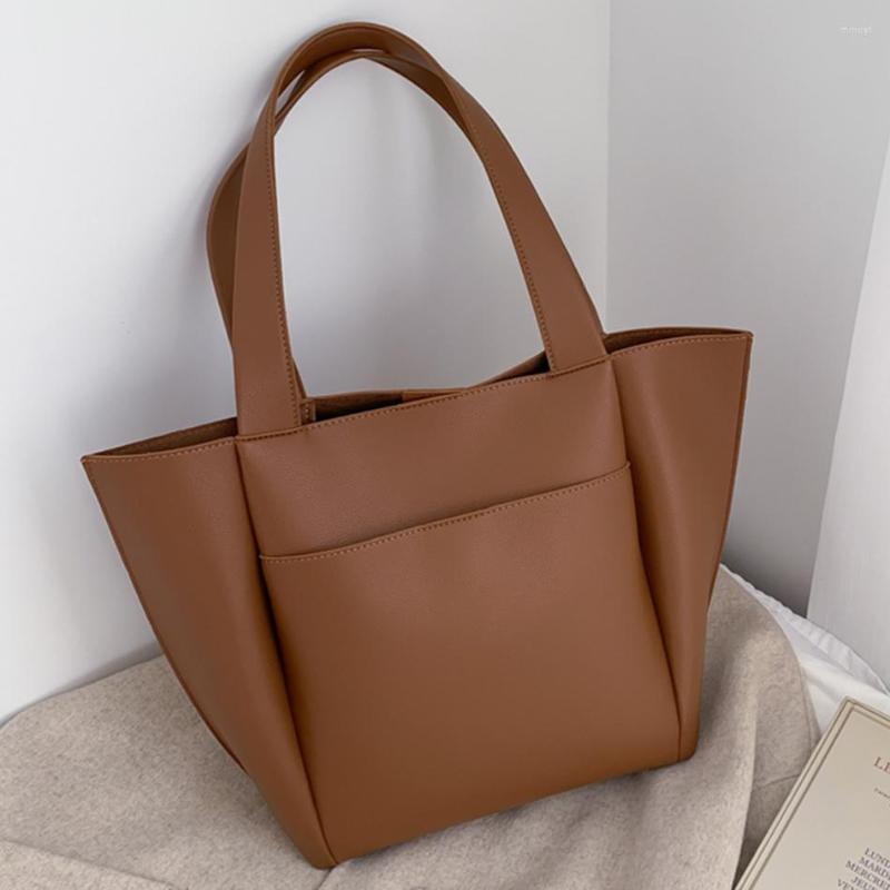 Evening Bags Large Capacity Women Top-handle Solid Color Leather Shoulder Shopper For Designer, Beige
Evening Bags Large Capacity Women Top-handle Solid Color Leather Shoulder Shopper For Designer, Beige