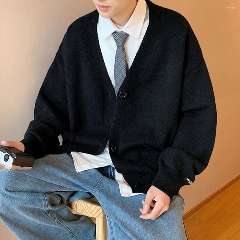 Men's Sweaters Stylish Sweater Coat Long Sleeves Solid Color Autumn Single-breasted Men, Black
Men's Sweaters Stylish Sweater Coat Long Sleeves Solid Color Autumn Single-breasted Men, Black