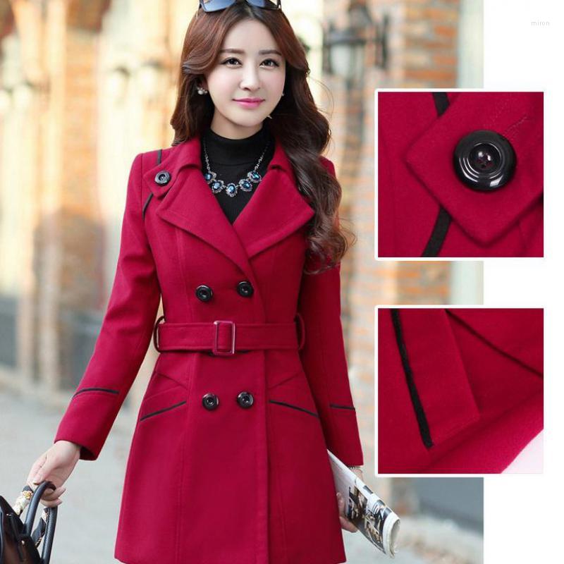 Women's Trench Coats Elegant Belt Solid Winter Woolen For Women Double Breasted Overcoat Turn-down Collar Slim Outerwear Female Coat, Khaki
Women's Trench Coats Elegant Belt Solid Winter Woolen For Women Double Breasted Overcoat Turn-down Collar Slim Outerwear Female Coat, Khaki