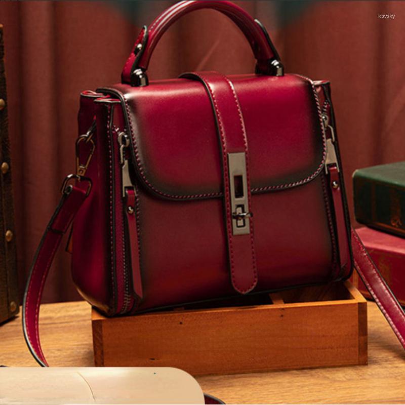 Evening Bags 2022 Retro Fashion High Quality Leather Women's Handbags Large Capacity Messenger Ladies Casual E579, Red
Evening Bags 2022 Retro Fashion High Quality Leather Women's Handbags Large Capacity Messenger Ladies Casual E579, Red