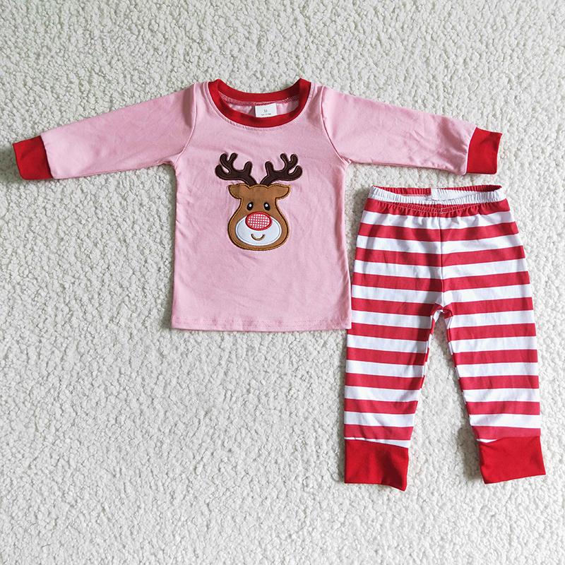 Clothing Sets Children Christmas Embroidery Reindeer Clothes Pink Long Sleeves Pajamas Wholesale Baby Girl Outfit Stripe Pants Kids Deer Set, 6 a18-15
Clothing Sets Children Christmas Embroidery Reindeer Clothes Pink Long Sleeves Pajamas Wholesale Baby Girl Outfit Stripe Pants Kids Deer Set, 6 a18-15
