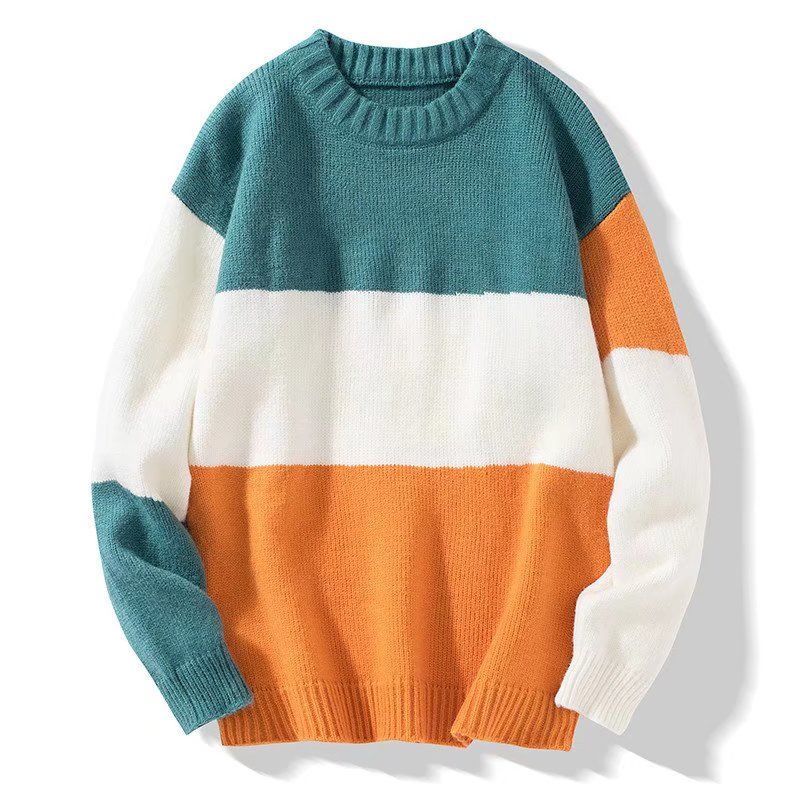 Men's Patchwork Sweaters O Neck Thick Harajuku Style Loose Knitted Pullovers, Blue/brown/gray
Men's Patchwork Sweaters O Neck Thick Harajuku Style Loose Knitted Pullovers, Blue/brown/gray