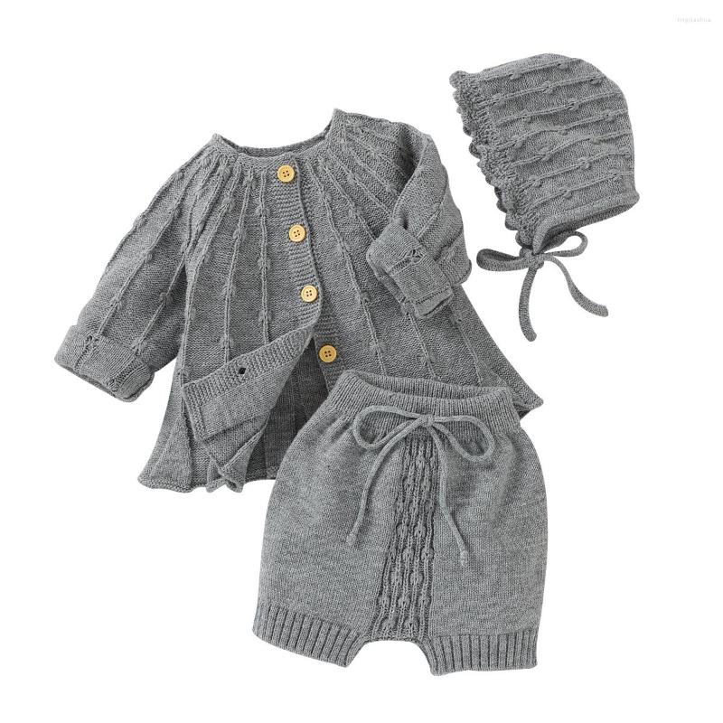 Clothing Sets 3Pcs Toddler Baby Girl Spring Autumn Knitted Sweater Outfits Solid Color Button Up Cardigan Short Pants Hat Set, Pink
Clothing Sets 3Pcs Toddler Baby Girl Spring Autumn Knitted Sweater Outfits Solid Color Button Up Cardigan Short Pants Hat Set, Pink