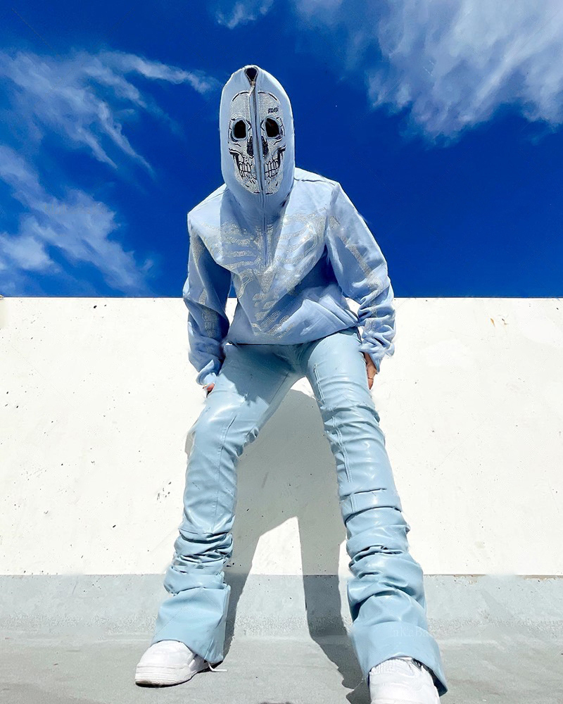 Womens Hoodies Sweatshirts Skull Zip Up Hoodie Harajuku Hooded Sweatshirt Streetwear Hip Hop Gothic Oversized Women Jackets Coat Y2k Clothes 221010