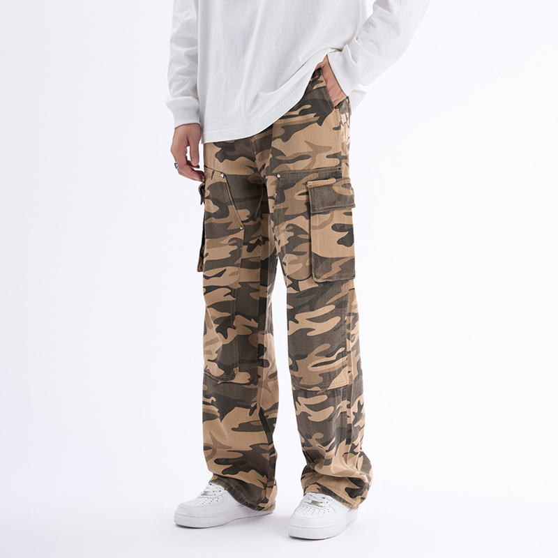 Patchwork Pockets Straight Loose Men's Camouflage Cargo Pants High Street Baggy Casual Unisex Overalls Hip Hop Trousers
Patchwork Pockets Straight Loose Men's Camouflage Cargo Pants High Street Baggy Casual Unisex Overalls Hip Hop Trousers