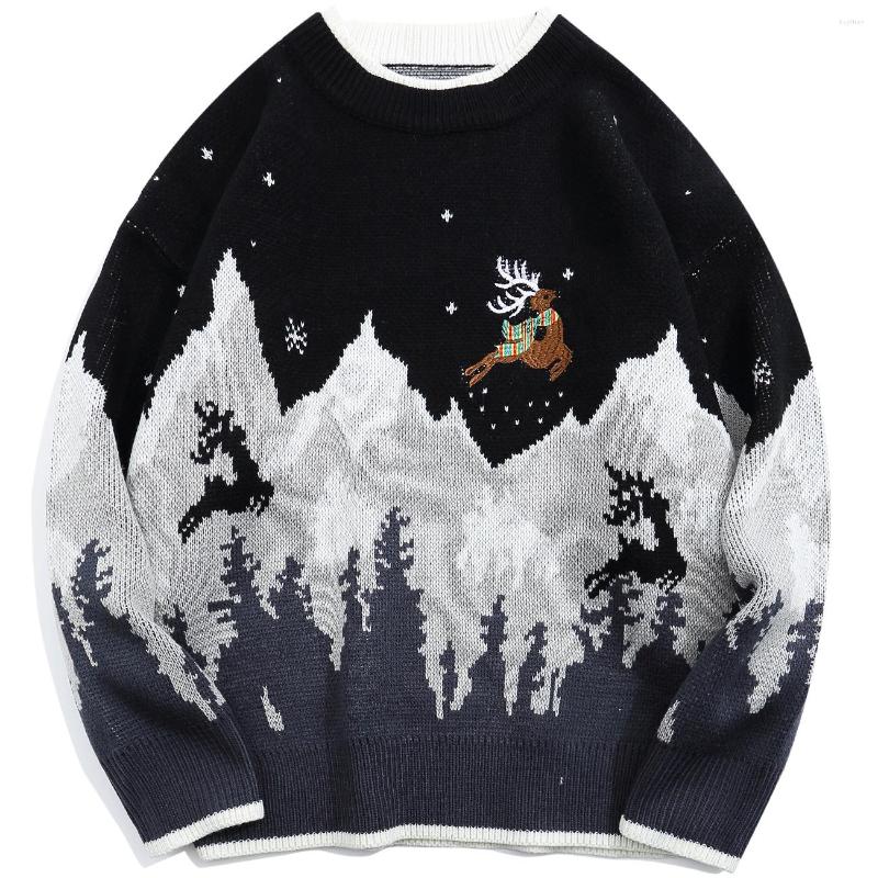 Men' Sweaters 2 Fake Pcs Harajuku Knitted Sweater Christmas Elk Men Women Streetwear 2022 Winter Jumper Pullover Oversize Wool Clothes, Black
Men' Sweaters 2 Fake Pcs Harajuku Knitted Sweater Christmas Elk Men Women Streetwear 2022 Winter Jumper Pullover Oversize Wool Clothes, Black